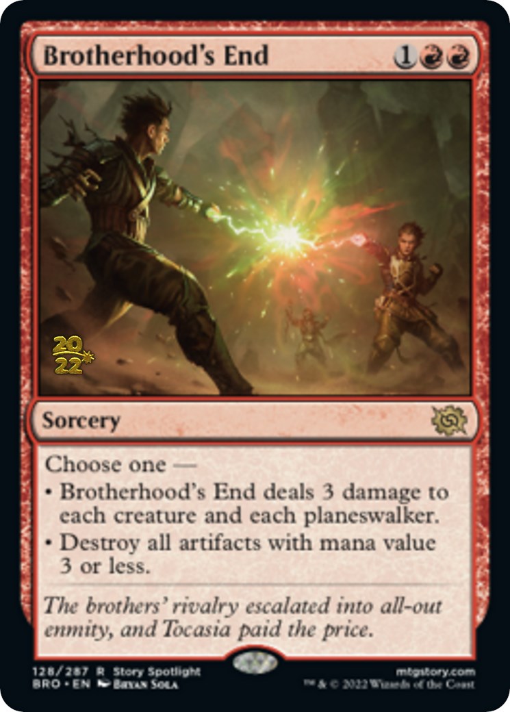 Brotherhood's End [The Brothers' War Prerelease Promos] MTG Single Magic: The Gathering    | Red Claw Gaming