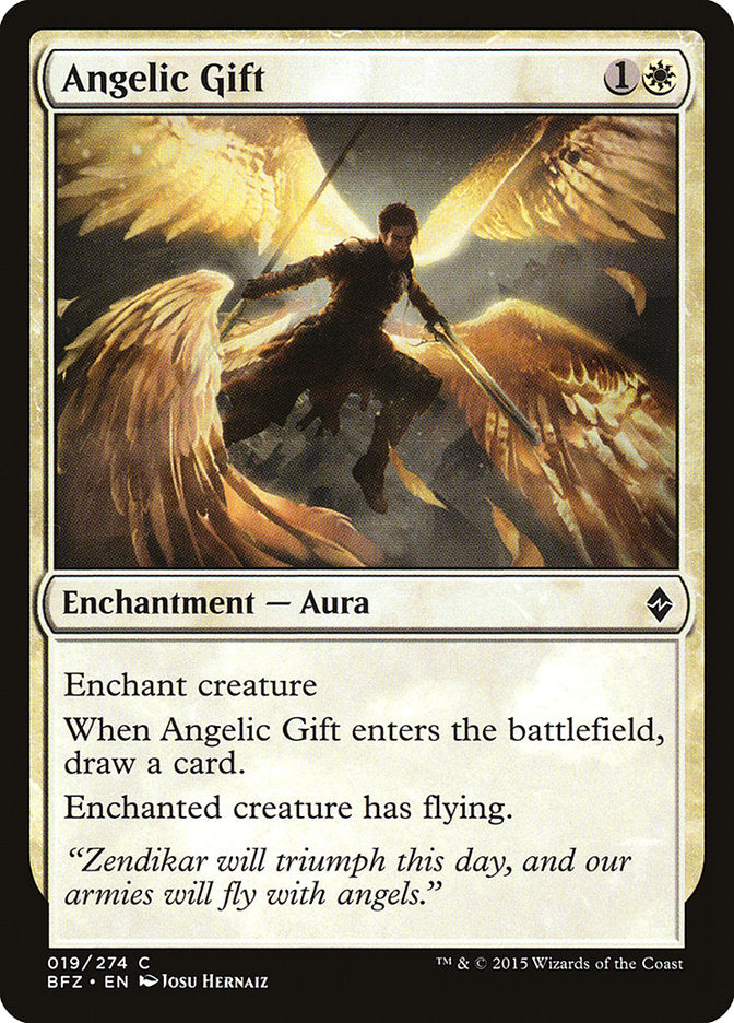 Angelic Gift [Battle for Zendikar] MTG Single Magic: The Gathering    | Red Claw Gaming
