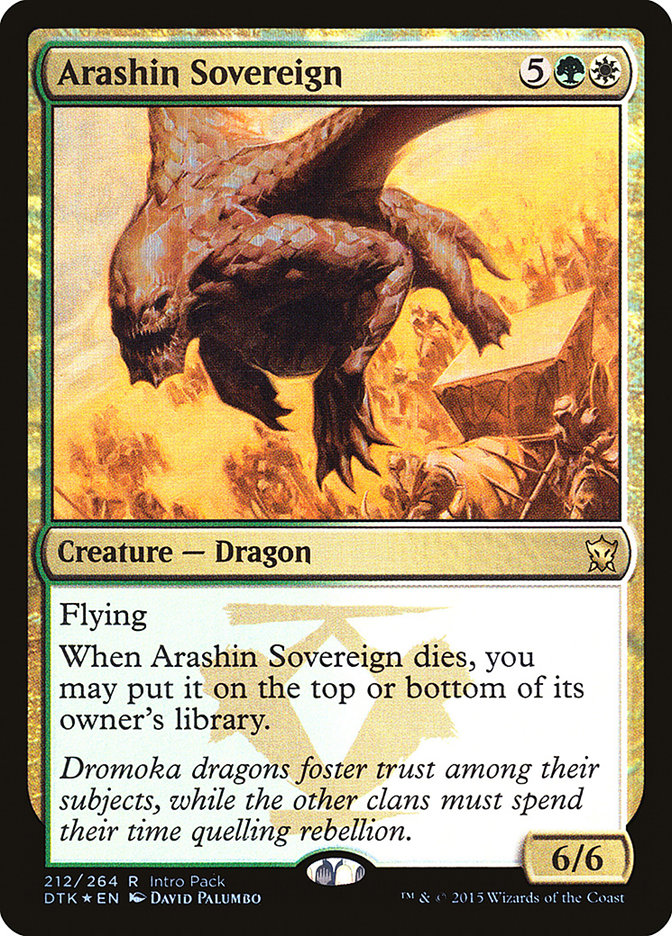 Arashin Sovereign (Intro Pack) [Dragons of Tarkir Promos] MTG Single Magic: The Gathering    | Red Claw Gaming