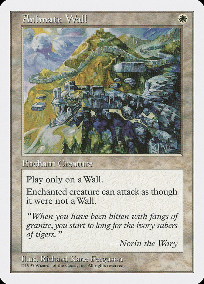 Animate Wall [Fifth Edition] MTG Single Magic: The Gathering    | Red Claw Gaming
