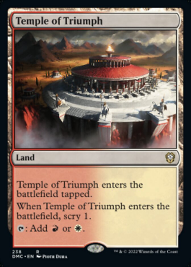 Temple of Triumph [Dominaria United Commander] MTG Single Magic: The Gathering    | Red Claw Gaming