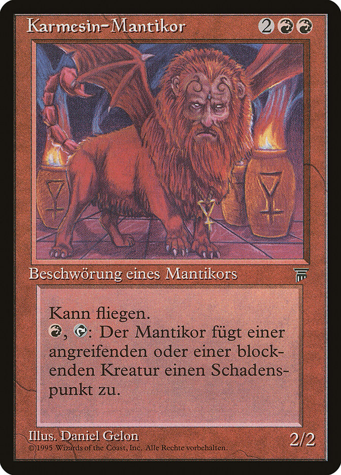 Crimson Manticore (German) - "Karmesin-Mantikor" [Renaissance] MTG Single Magic: The Gathering    | Red Claw Gaming