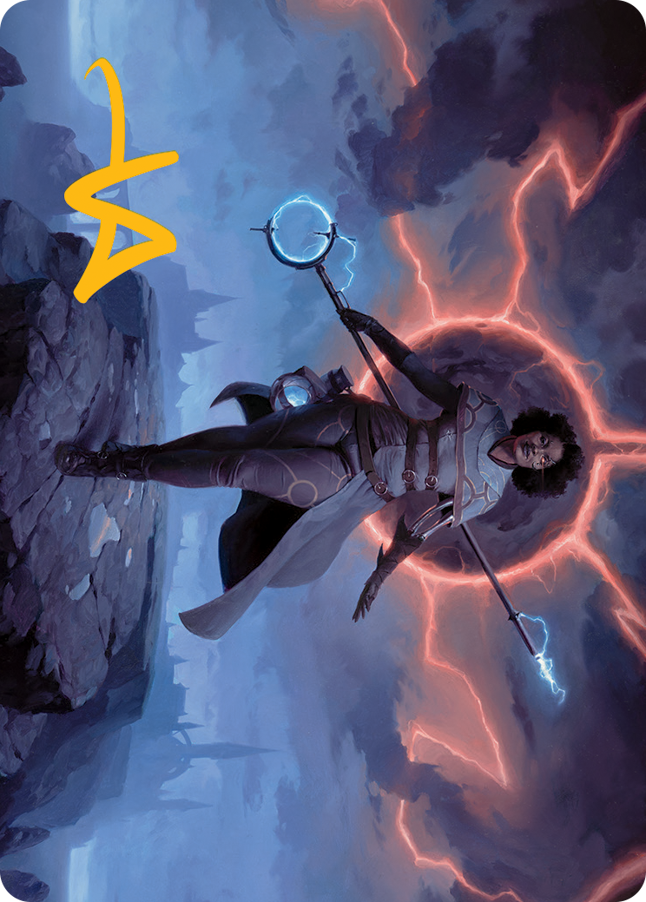 Rona, Herald of Invasion Art Card (Gold-Stamped Signature) [March of the Machine Art Series] MTG Single Magic: The Gathering    | Red Claw Gaming