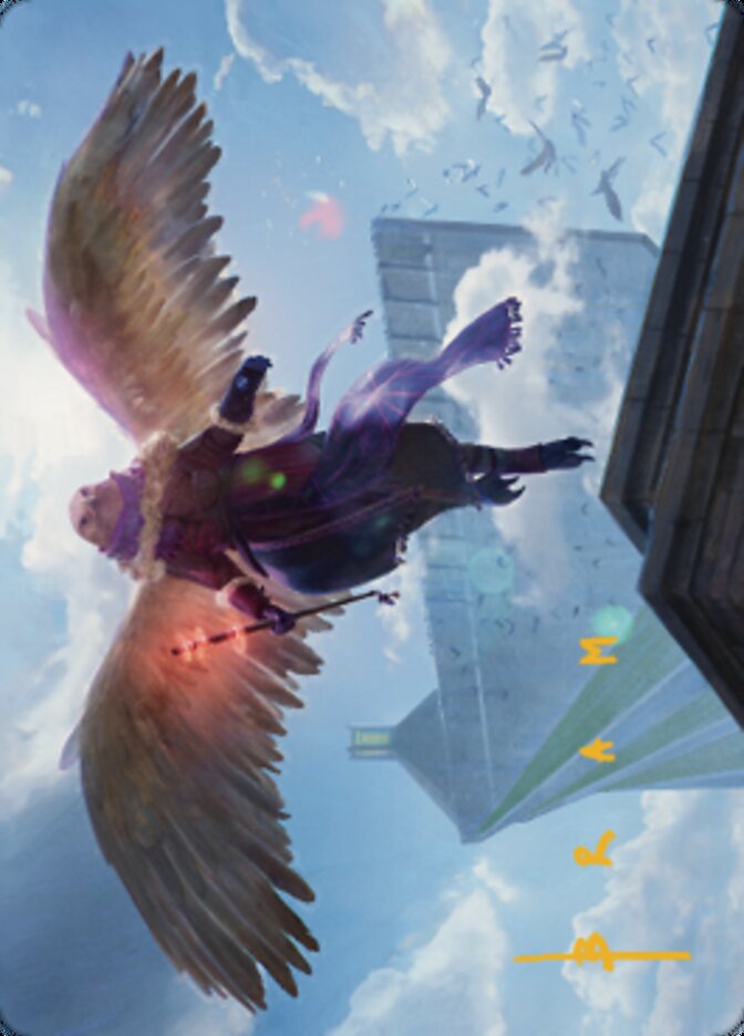 Balmor, Battlemage Captain Art Card 1 (Gold-Stamped Signature) [Dominaria United Art Series] MTG Single Magic: The Gathering    | Red Claw Gaming