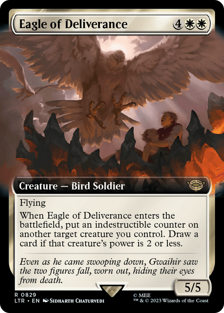 Eagle of Deliverance (Extended Art) [The Lord of the Rings: Tales of Middle-Earth] MTG Single Magic: The Gathering    | Red Claw Gaming