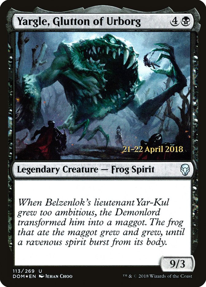 Yargle, Glutton of Urborg [Dominaria Prerelease Promos] MTG Single Magic: The Gathering    | Red Claw Gaming