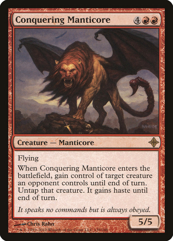 Conquering Manticore [Rise of the Eldrazi] MTG Single Magic: The Gathering    | Red Claw Gaming