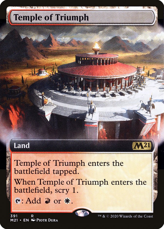 Temple of Triumph (Extended Art) [Core Set 2021] MTG Single Magic: The Gathering    | Red Claw Gaming