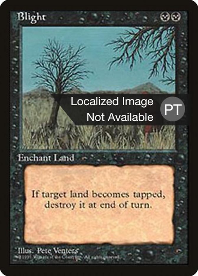 Blight [Fourth Edition (Foreign Black Border)] MTG Single Magic: The Gathering    | Red Claw Gaming