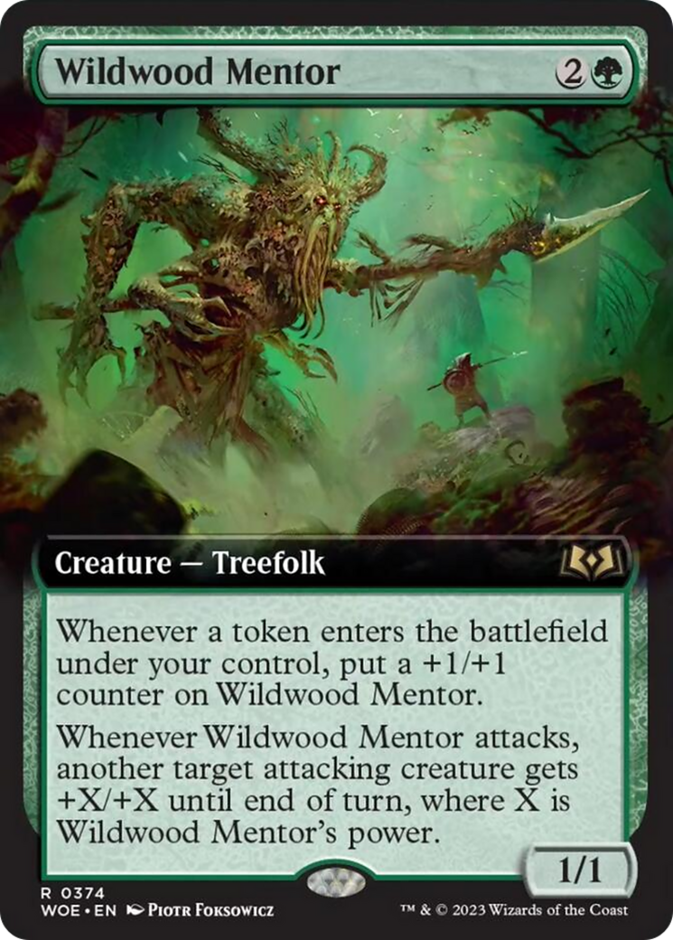 Wildwood Mentor (Extended Art) [Wilds of Eldraine] MTG Single Magic: The Gathering    | Red Claw Gaming