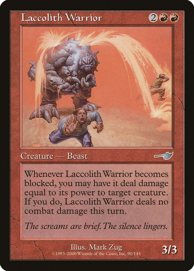 Laccolith Warrior [Nemesis] MTG Single Magic: The Gathering    | Red Claw Gaming