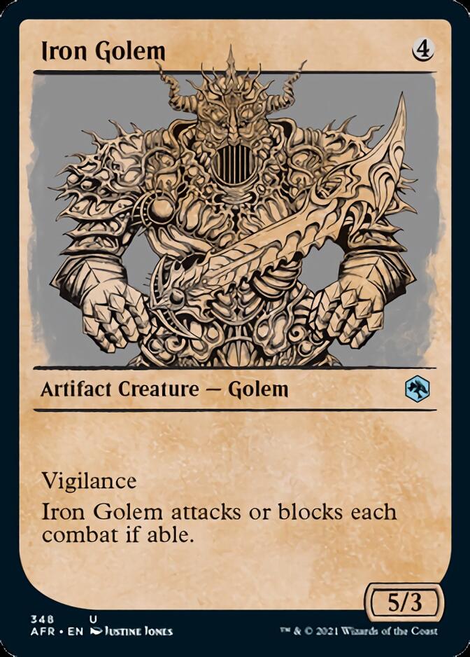 Iron Golem (Showcase) [Dungeons & Dragons: Adventures in the Forgotten Realms] MTG Single Magic: The Gathering    | Red Claw Gaming