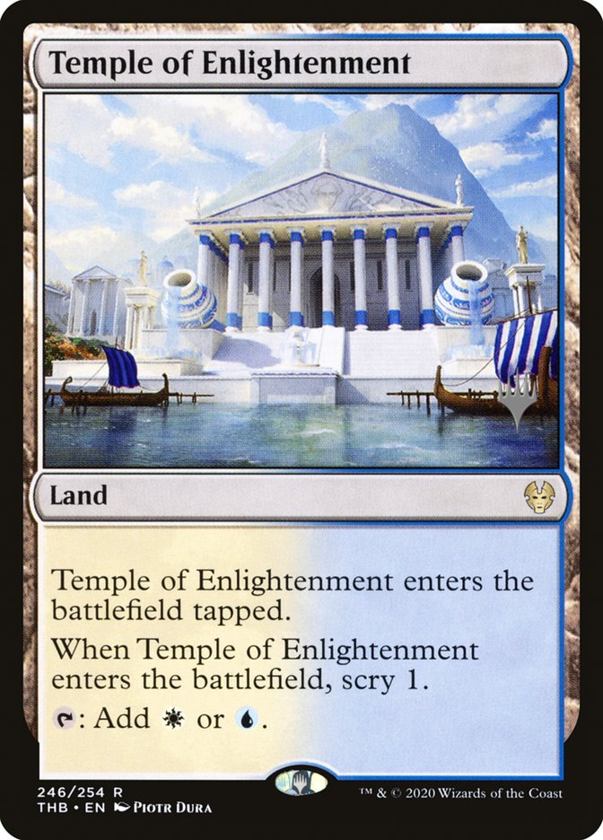 Temple of Enlightenment (Promo Pack) [Theros Beyond Death Promos] MTG Single Magic: The Gathering    | Red Claw Gaming