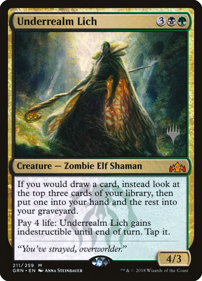 Underrealm Lich (Promo Pack) [Guilds of Ravnica Promos] MTG Single Magic: The Gathering    | Red Claw Gaming
