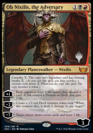 Ob Nixilis, the Adversary (Promo Pack) [Streets of New Capenna Promos] MTG Single Magic: The Gathering    | Red Claw Gaming