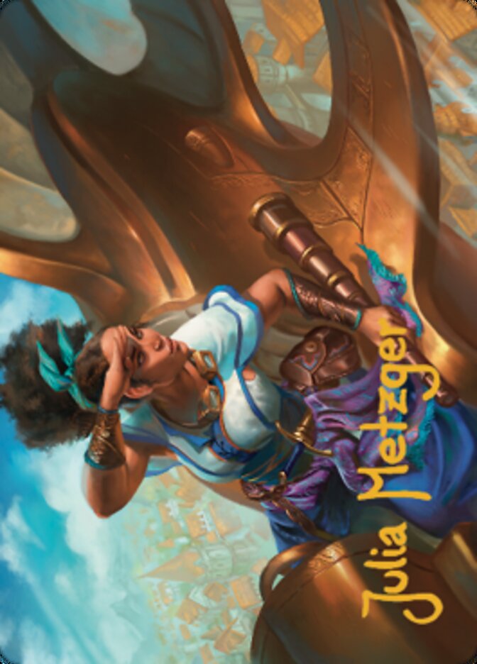 Talas Lookout Art Card (Gold-Stamped Signature) [Dominaria United Art Series] MTG Single Magic: The Gathering    | Red Claw Gaming