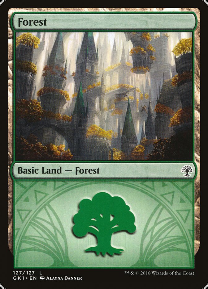 Forest (127) [Guilds of Ravnica Guild Kit] MTG Single Magic: The Gathering    | Red Claw Gaming