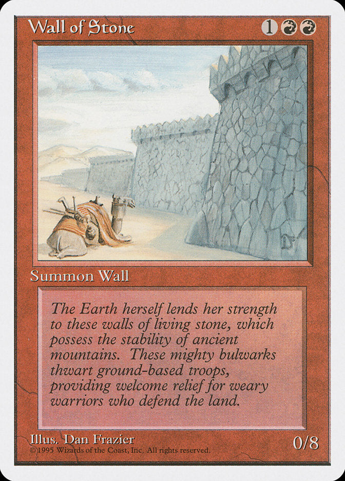 Wall of Stone [Fourth Edition] MTG Single Magic: The Gathering    | Red Claw Gaming