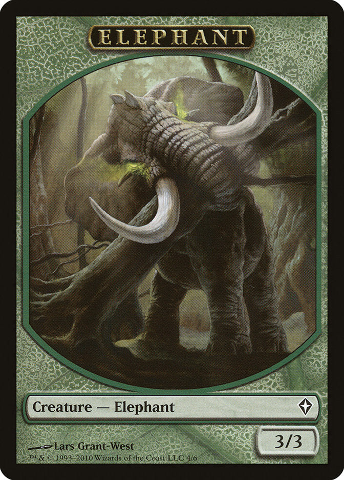 Elephant Token [Worldwake Tokens] MTG Single Magic: The Gathering    | Red Claw Gaming