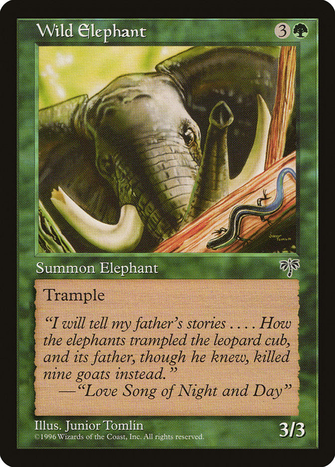 Wild Elephant [Mirage] MTG Single Magic: The Gathering    | Red Claw Gaming