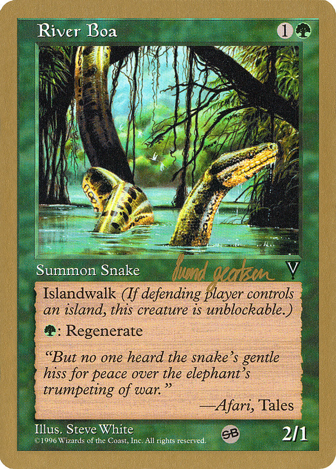 River Boa (Svend Geertsen) (SB) [World Championship Decks 1997] MTG Single Magic: The Gathering    | Red Claw Gaming