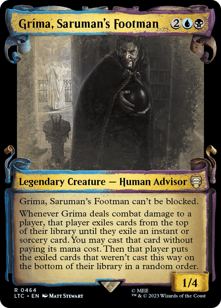 Grima, Saruman's Footman [The Lord of the Rings: Tales of Middle-Earth Commander Showcase Scrolls] MTG Single Magic: The Gathering    | Red Claw Gaming