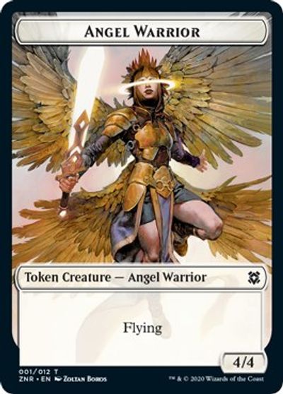 Angel Warrior // Shark Double-Sided Token [Challenger Decks 2021 Tokens] MTG Single Magic: The Gathering    | Red Claw Gaming