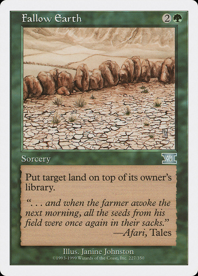 Fallow Earth [Classic Sixth Edition] MTG Single Magic: The Gathering    | Red Claw Gaming