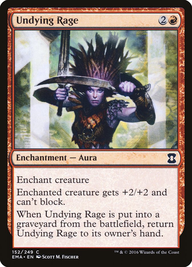 Undying Rage [Eternal Masters] MTG Single Magic: The Gathering    | Red Claw Gaming