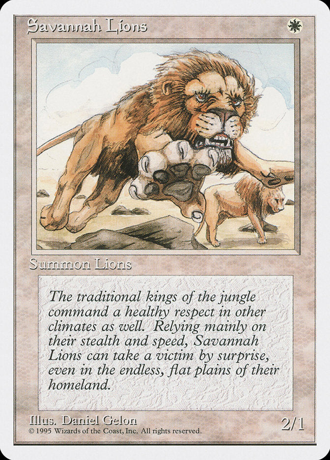 Savannah Lions [Fourth Edition] MTG Single Magic: The Gathering    | Red Claw Gaming