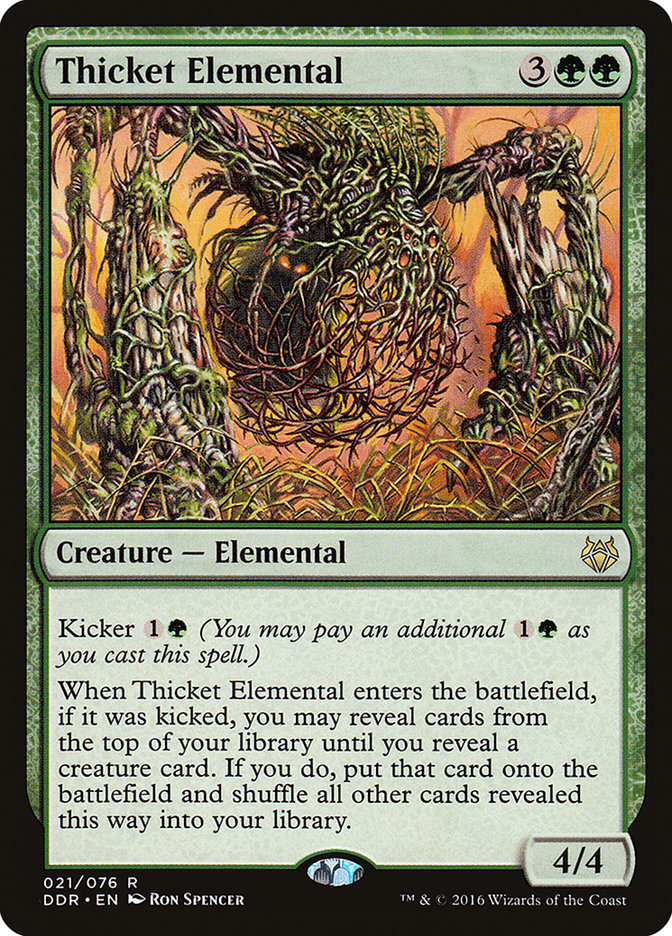 Thicket Elemental [Duel Decks: Nissa vs. Ob Nixilis] MTG Single Magic: The Gathering    | Red Claw Gaming