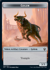 Golem (026) // Thopter Double-Sided Token [Commander 2021 Tokens] MTG Single Magic: The Gathering    | Red Claw Gaming