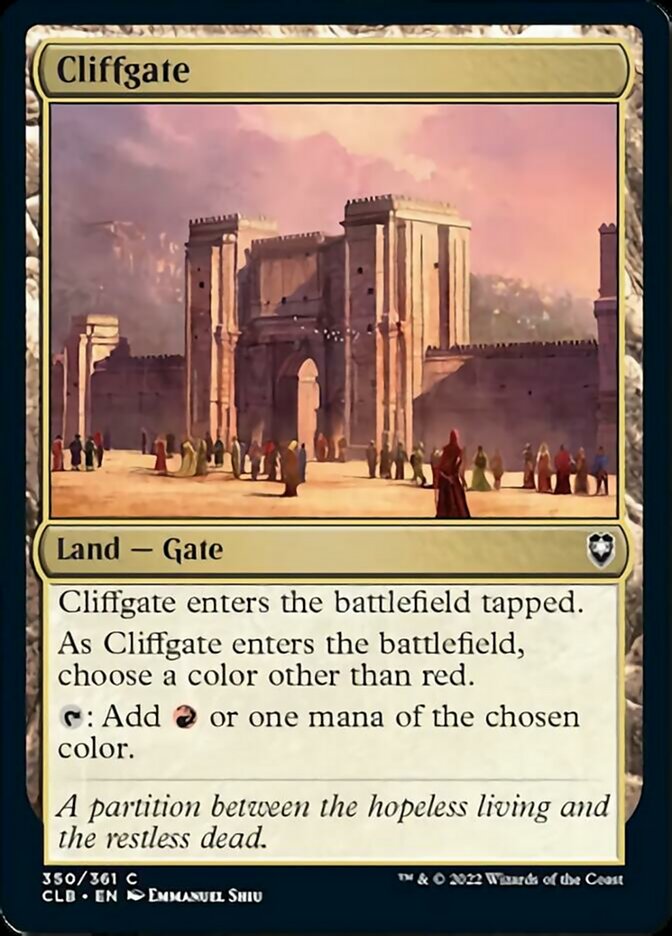 Cliffgate [Commander Legends: Battle for Baldur's Gate] MTG Single Magic: The Gathering    | Red Claw Gaming