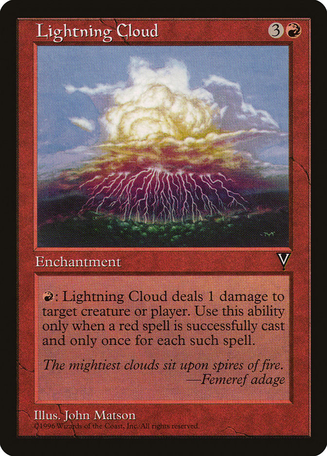 Lightning Cloud [Visions] MTG Single Magic: The Gathering    | Red Claw Gaming