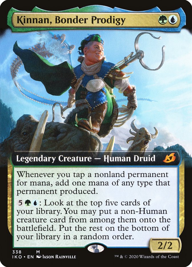 Kinnan, Bonder Prodigy (Extended Art) [Ikoria: Lair of Behemoths] MTG Single Magic: The Gathering    | Red Claw Gaming