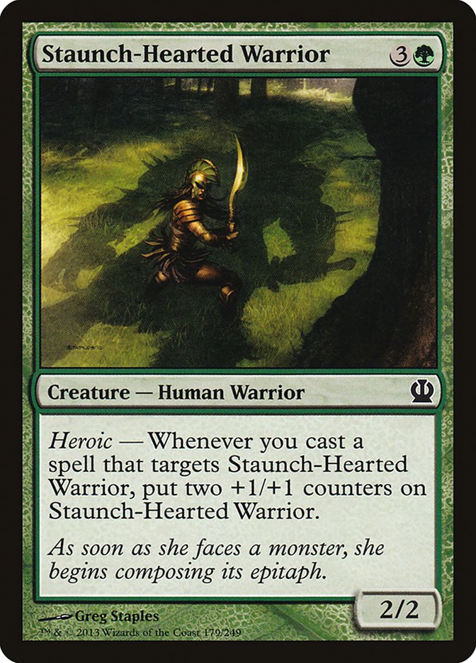 Staunch-Hearted Warrior [Theros] MTG Single Magic: The Gathering    | Red Claw Gaming