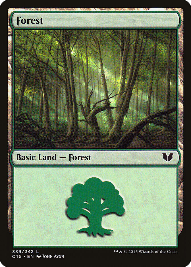 Forest (339) [Commander 2015] MTG Single Magic: The Gathering    | Red Claw Gaming