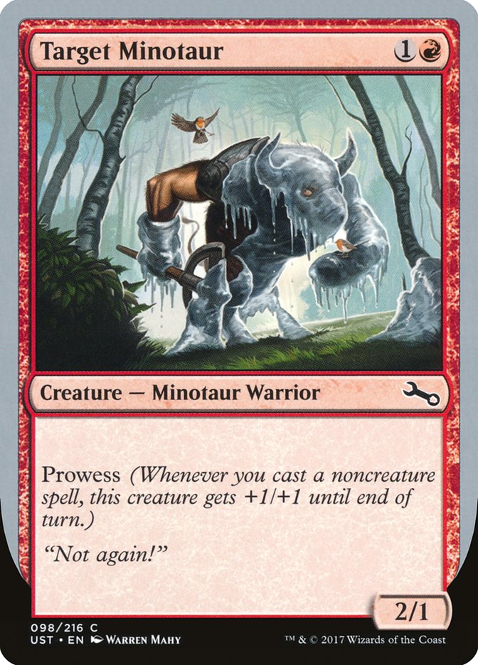 Target Minotaur (Ice Art) [Unstable] MTG Single Magic: The Gathering    | Red Claw Gaming