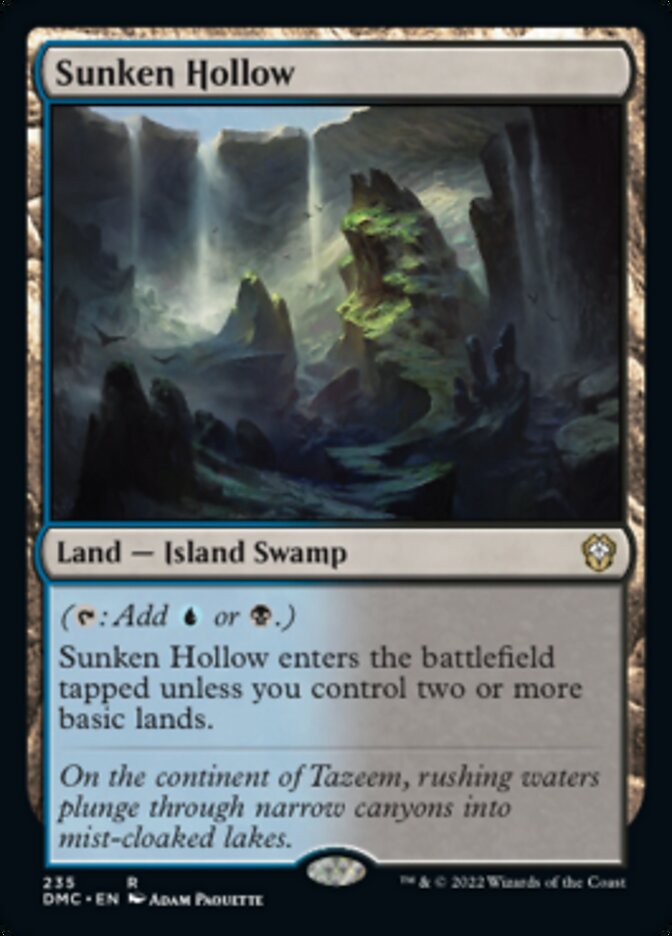 Sunken Hollow [Dominaria United Commander] MTG Single Magic: The Gathering    | Red Claw Gaming