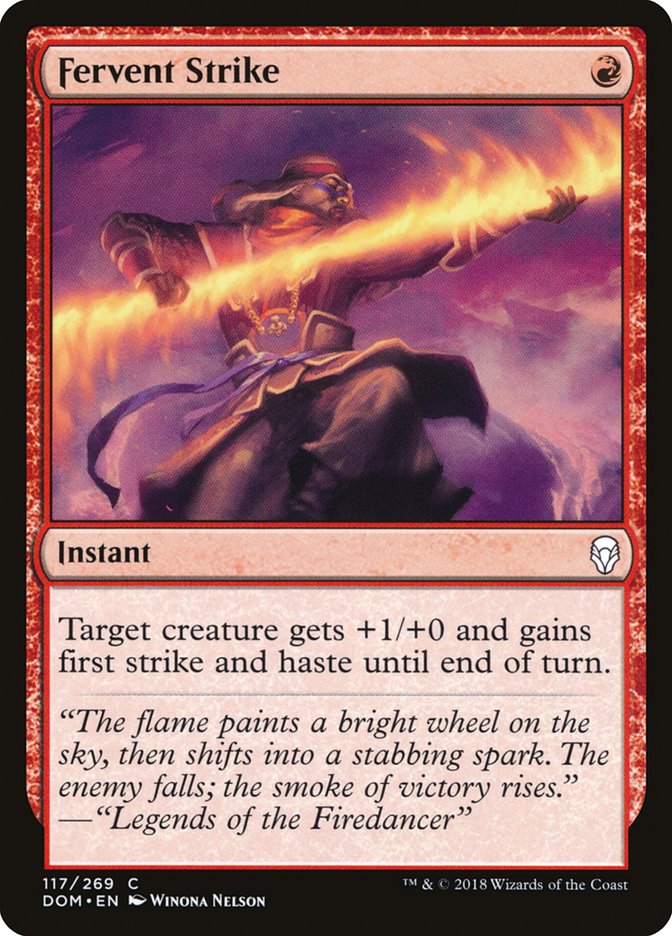 Fervent Strike [Dominaria] MTG Single Magic: The Gathering    | Red Claw Gaming