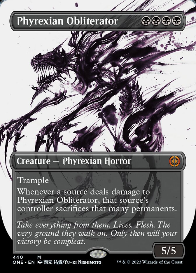 Phyrexian Obliterator (Borderless Ichor Step-and-Compleat Foil) [Phyrexia: All Will Be One] MTG Single Magic: The Gathering    | Red Claw Gaming