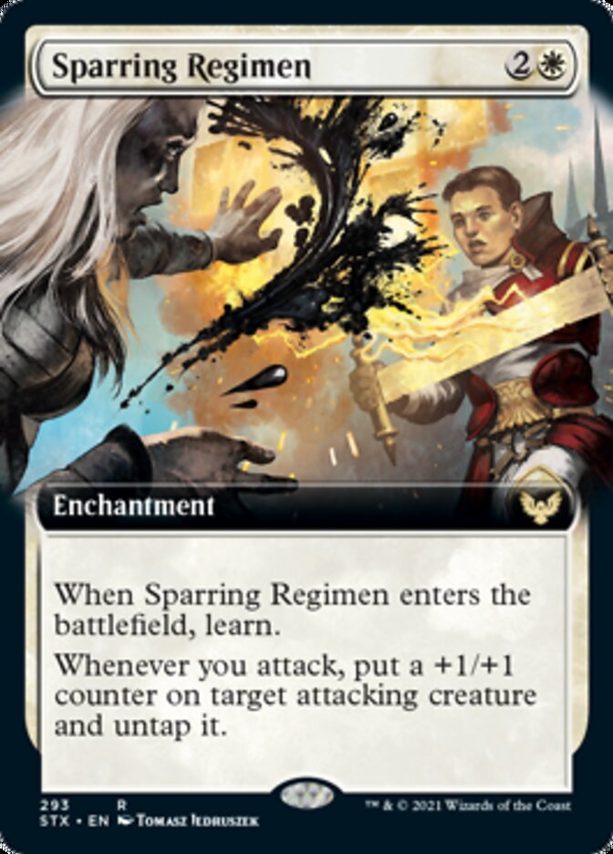 Sparring Regimen (Extended Art) [Strixhaven: School of Mages] MTG Single Magic: The Gathering    | Red Claw Gaming