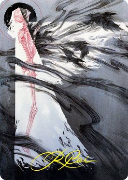 Tendrils of Agony Art Card (Gold-Stamped Signature) [Strixhaven: School of Mages Art Series] MTG Single Magic: The Gathering    | Red Claw Gaming