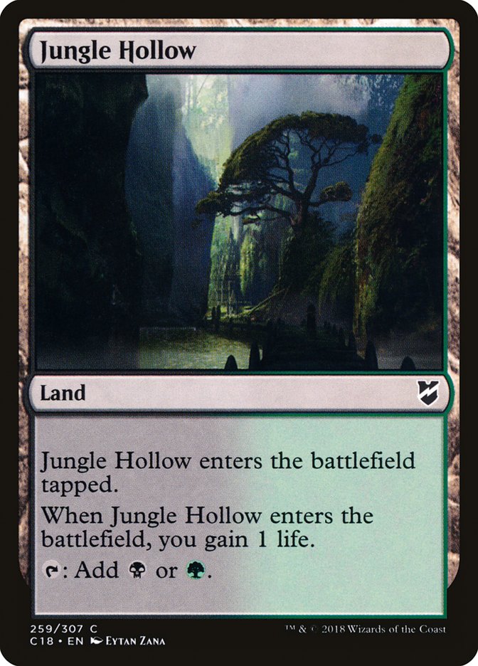Jungle Hollow [Commander 2018] MTG Single Magic: The Gathering    | Red Claw Gaming