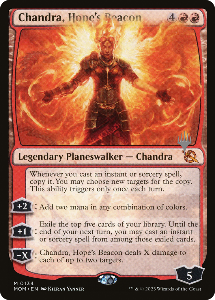 Chandra, Hope's Beacon (Promo Pack) [March of the Machine Promos] MTG Single Magic: The Gathering    | Red Claw Gaming