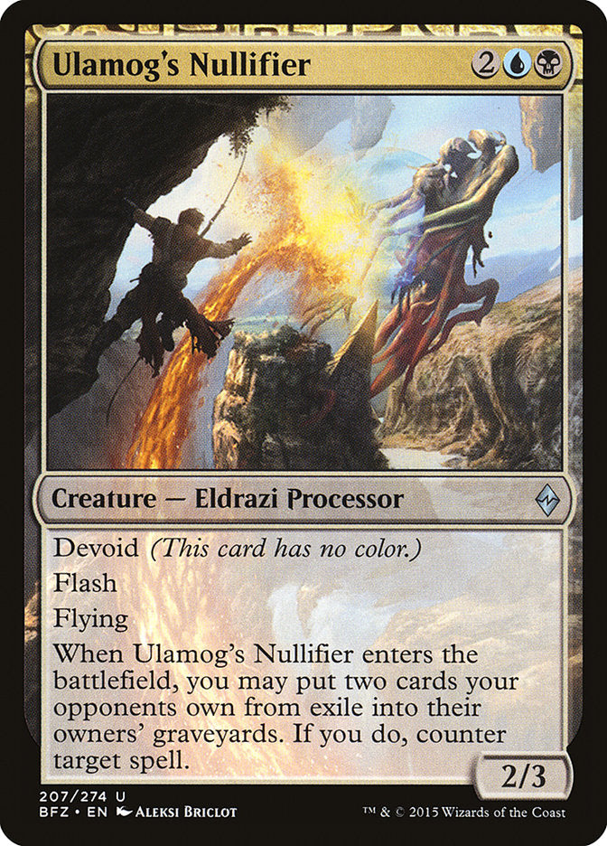 Ulamog's Nullifier [Battle for Zendikar] MTG Single Magic: The Gathering    | Red Claw Gaming