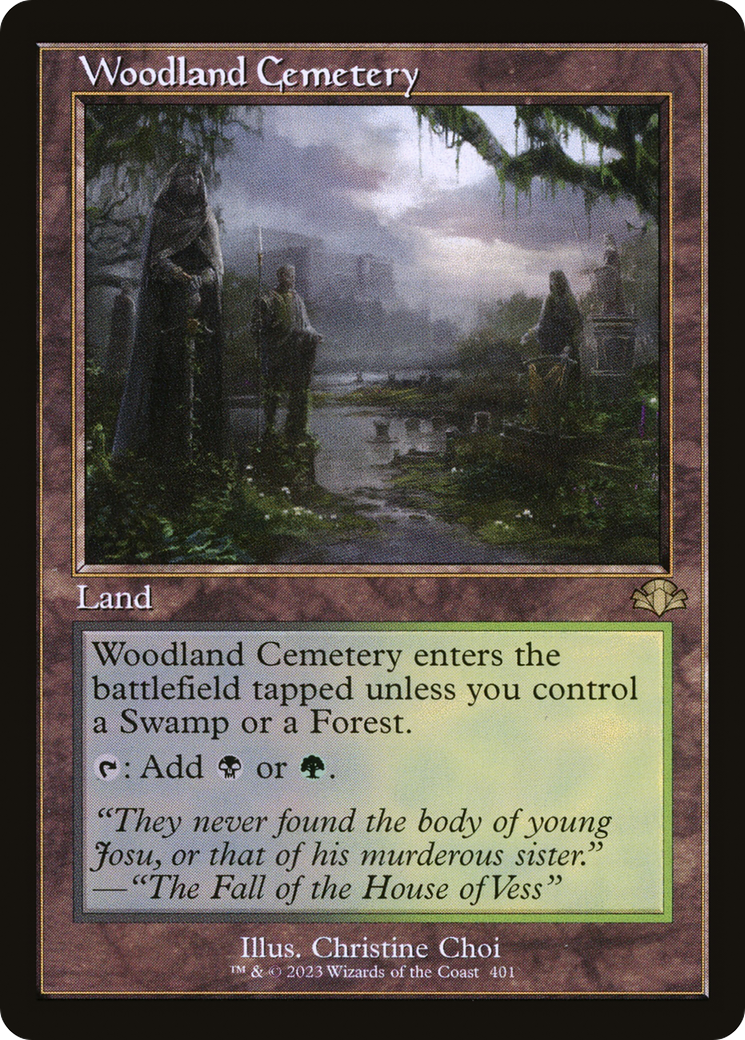Woodland Cemetery (Retro) [Dominaria Remastered] MTG Single Magic: The Gathering    | Red Claw Gaming