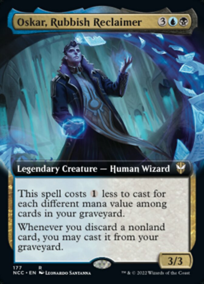 Oskar, Rubbish Reclaimer (Extended Art) [Streets of New Capenna Commander] MTG Single Magic: The Gathering    | Red Claw Gaming