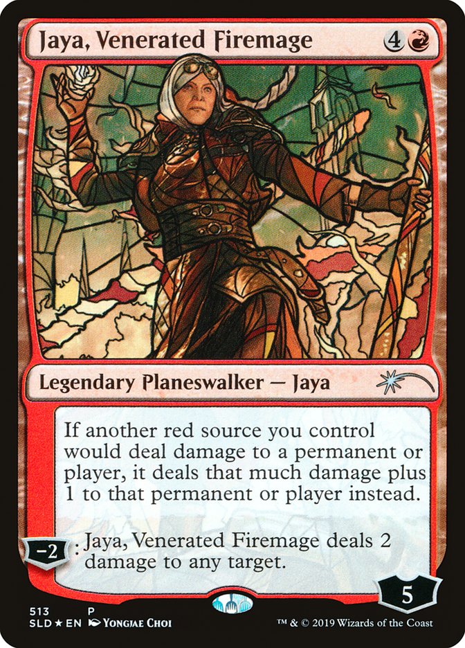 Jaya, Venerated Firemage (Stained Glass) [Secret Lair Drop Promos] MTG Single Magic: The Gathering    | Red Claw Gaming