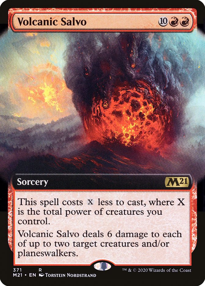 Volcanic Salvo (Extended Art) [Core Set 2021] MTG Single Magic: The Gathering    | Red Claw Gaming